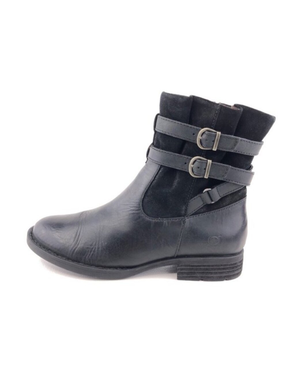 Born Brynne Black Leather Ankle Boots 7.5 M